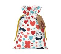 TBABMDPDM Bolsas de regalo de Navidad con estampado del Día del Padre, bolsas de arpillera con cordón, varios tamaños para recuerdos de fiesta