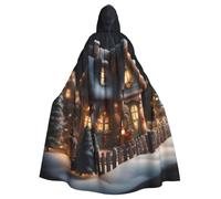 TBABMDPDM Christmas Village House 4 - Capa con capucha para hombres y mujeres, disfraz medieval de bruja para cosplay