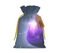 TBABMDPDM Galaxy Starry Space - Bolsas de regalo de Navidad con estampado estrellado morado, bolsas de arpillera con cordón, varios tamaños para recuerdos de fiesta