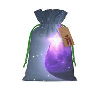 TBABMDPDM Galaxy Starry Space - Bolsas de regalo de Navidad con estampado estrellado morado, bolsas de arpillera con cordón, varios tamaños para recuerdos de fiesta