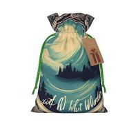 TBABMDPDM Not All Who Wander Are Lost - 1 bolsa de regalo de Navidad, bolsas de arpillera con cordón, varios tamaños para recuerdos de fiesta