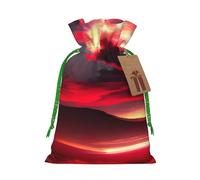 TBABMDPDM Red Sky at Night - Bolsas de regalo de Navidad con estampado estrellado, bolsas de arpillera con cordón, varios tamaños para recuerdos de fiesta