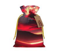 TBABMDPDM Red Sky at Night - Bolsas de regalo de Navidad con estampado estrellado, bolsas de arpillera con cordón, varios tamaños para recuerdos de fiesta