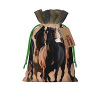 TBABMDPDM Running Horses - Bolsas de arpillera con cordón, varios tamaños para regalos de fiesta