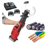 TBANVOO Cortaalambres Hidráulico, Cortacables Eléctrico e Inalámbrico 80KN para Cables de Cobre y Aluminio hasta 85mm, Pantalla LED Digital