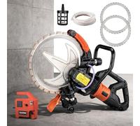 TBANVOO Sierra de Corona para Hormigón 410mm/16″, Rozadora y Cortadora Eléctrica 9500W con Kit de Agua y Discos, Corte Húmedo con Supresión de Polvo para Hormigón Armado, Ladrillo y Granito