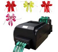 TBANVOO Stampante Etichette A Nastro Digitale, Macchina per Stampa Etichette Tessuto A Stampa A Caldo Su Cordino, Supporta 50+ Lingue per Confezione Regalo,Four