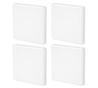 TBCDS 2 Unidades Placa de Pared Ciega, para e Interruptores, Empotrada, Tapa Registro Eléctrico, Decorativa Cajas de Pared (8,6 X 8,6 Cm) (Color Blanco), Plástico Sin Tornillos