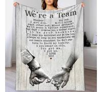 TBDUEPS Manta cómoda Somos un Equipo, Suave y Gruesa, Ideal para Cama, Coche y Familia, 180 x 200 cm.