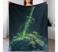 TBDUEPS Manta de Forro Polar Estampada para Adultos, Suave y cálida, de Microfibra, de Franela de Invierno, de The Verdant Sword, 150 x 200 cm.