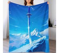 TBDUEPS Manta de Franela Polar con Estampado 3D de la Espada Iceberg, Suave, Ligera, cálida y acogedora, Ideal para Cama o sofá, 180 x 200 cm.