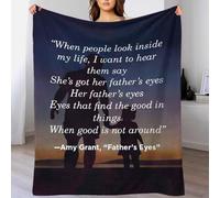 TBDUEPS Manta de Lujo Amy Grant Fathers Eyes para Mujer, tamaño Grande, para sofá, Regalo Personalizado de Navidad y cumpleaños, 200 x 230 cm