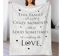TBDUEPS Manta Familiar Amor Fuerte y Loco, tamaño King, fácil de cuidar, Ideal para Adultos, para Cama Queen, para Parejas, esposos, Mujeres y Hombres, 200 x 230 cm