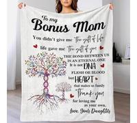 TBDUEPS Manta navideña de Forro Polar Mamá, ama a su Hija, cálida y Personalizada, para sofá o Cama, para su Pareja, Esposo, Esposa, Mujeres y Hombres, 180 x 200 cm.