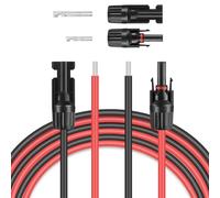 TBER Cable solar de 20 pies 10 AWG con 2 pares de conectores de panel solar, cables de panel solar, cable de extensión solar, kit de adaptador de panel solar