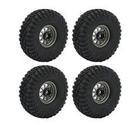 Tbest 1.9in Patrón de Grava RC Car RC Ripe Fuerte Life de la Plataforma para SCX10 1/10, NEME de Rueda de 4 Piezas para una Experiencia de Conducción Flexible (Grey)