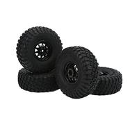 Tbest 1.9in Patrón de Grava RC Car RC Ripe Fuerte Life de la Plataforma para SCX10 1/10, NEME de Rueda de 4 Piezas para una Experiencia de Conducción Flexible (Black)