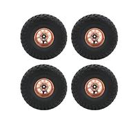 Tbest 1.9in Patrón de Grava RC Car RC Ripe Fuerte Life de la Plataforma para SCX10 1/10, NEME de Rueda de 4 Piezas para una Experiencia de Conducción Flexible (Cobre)