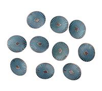 Tbest 10 Uds. Botones de Aleación Retro Decorativo Circular Elegante DIY Accesorios de Ropa para Chaquetas Pantalones Cortos Mochilas Trajes Abrigos Cinturones