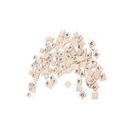 Tbest 100 Piezas de Azulejos de Letras de Madera para Juegos de Ortografía, Manualidades y Educación, Letras Mayúsculas de A-Z Impresas Claramente con Lado en Blanco para Grafiti de Manualidades