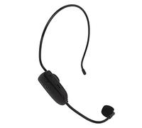 Tbest 2.4G Auriculares Micrófono Auriculares Ligero de Cabeza Inalámbrica Micéndico con Cancelación de Ruido para Transmisión en Vivo Grabación de Aluminio ABS 138G