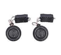 Tbest 2 Altavoces de Agudos para Coche, 12 24 V, 140 W, Alta Eficiencia, 89 DB, Sonido Fuerte y Claro, Superficie de Aluminio, Cono de Grafito de Carbono para de Audio, Negro, 3 X