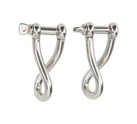 Tbest 2 Grilletes Giratorios de Alta Resistencia de 10 Mm, Grillete de Anclaje de Alta Resistencia, Grillete con Pasador de Tornillo, Acero Inoxidable 316 para Yates, Barcos de Pesca,