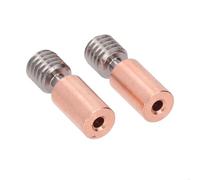 Tbest 2 Uds Bi Metal Heat Break Ti Aleación Cobre Bimetálico Heatbreak para K1 K1 Máximo Ender3 V3 KE 3 S1 Bi Metal Heat BreakB Dureza y Tubos comparados. Garganta Combina para