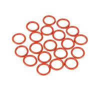 Tbest 20 Anillos de Silicona para Amortiguador de Tubo, Amortiguadores de Vibración Resistentes a Altas Temperaturas para Tubos 12AX7 12AU7 12AT7 12BH7, Gel de Silicona Naranja de 24
