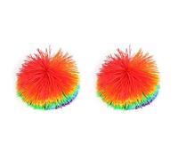 Tbest 2PCS Juguetes Sensoriales Bolas de Estrés, Construcción de Silicona Colorida del Estrés Juguete Sensorial del Iris