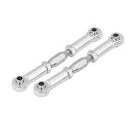 Tbest 2PCS Varilla de dirección RC, Varilla de dirección Delantera/Trasera Servo Link Pull Rod para RC Car(Plata)
