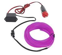 Tbest 3 Metros Interior Strip Led Luz de Alto Brillo Agua Flexible Auto Iluminación para Decoración y Ropa de Material de Tubo de Silicona de 12 V (Violeta)