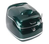 Tbest 38L Top Box Impermeable Universal Fit Casco Estuche Portador de Almacenamiento Diseño Retro Scooters (Verde Oscuro)