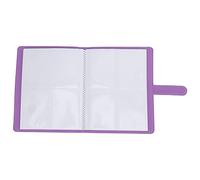 Tbest 3in 128 Bolsillos PU PU Universal Digital Photo Album Holder de Presentación Abierta como un Libro para una Fácil Visualización Mini Fotos Adecuadas de Cuero Duradero Material de (Violeta)
