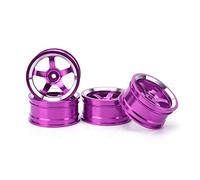 Tbest 4 Piezas de Cubo de Rueda de Coche RC, adaptadores de Cubo de transmisión de Rueda de aleación de Aluminio 1/10, Llantas Ajustadas para 94123 Tour Drift Car(Púrpura)
