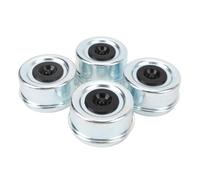 Tbest 4 Uds. Cubierta de Grasa de Cubo de Metal de 2,72 Pulgadas para Eje de Remolque con Tapones de Goma para Ejes de 7000-8000 Libras Trailer RV a Prueba de Polvo