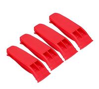 Tbest 4Pcs Silbatos de Supervivencia de Emergencia,Silbatos de Salvavidas de Alto Decibelio Portátil Silbato de Seguridad Safety Whistle al Aire SOS reemplazo para Prevención de Desastres Rojo