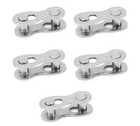 Tbest 5 Pares de Conectores de Cadena de Eslabones Faltantes para Bicicletas, Eslabones Rápidos con Diseño de Liberación Rápida para Cadenas de Bicicleta de 6, 7, 8, 9, 10 y (universal de 6/7/8