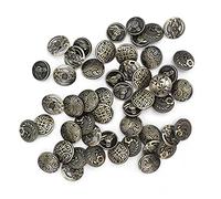 Tbest 50 Botones de Aleación, Botones de Costura Decorativos de Bronce Vintage con Patrones Exquisitos para Manualidades de Ropa, Chaquetas, Abrigos y Bolsos