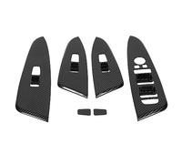 Tbest 6 Piezas de Cubierta de Panel de Control de Ventana de Puerta, Moldura de Interruptor de Cerradura, Estilo de Fibra de Carbono, Pegatina Decorativa de Repuesto para KIA Sportage