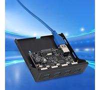 Tbest A CardExpaon CardFront Floppy Bay AdaptI-E A USB3.0 CarCI-E Riser Card, PCI-E A 4xUSB3.0 para 720201 P Front Floppy Bay A Expaon Riser Card Negro
