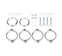 Tbest Abrazadera de Reparación de Brida de Escape Caja Trasera del Silenciador Kit de Reparación de Brida de Abrazadera de Escape Oxidado Acero Inoxidable con Pernos de Anillo de Sello