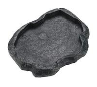 Tbest Abreur Tortuga,Abreur Tortuga Terrestre,Cuenco de agua de baño para tortuga,Tazón de menón para piscina, Bole Terum de resina Dule para Reptiles,Tazón de menón para comida y agua para tortuga