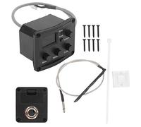 Tbest Accesorios de Instrumentos Musicales Ukulele Pickup EQ Color Sintonizador con Pantalla LED Caja de 3 Segmentos Equalizador para una Fácil Instalación y un Sonido Mejorado