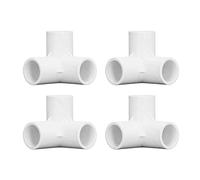 Tbest Accesorios de Tubería de 3 Vías con Diámetro Interior de 20 Mm | Material de PVC, diseño duradero, conexiones versátiles, adecuado para invernaderos, productos para piscinas, fácil de