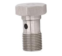 Tbest Adaptador de Extremo de Manguera de Freno de un Solo Orificio de Aleación Metálica de Alta Resistencia con Rosca Métrica M12x1.0 para Líneas de Embrague y Alimentación de Aceite