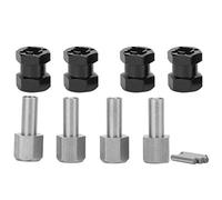 Tbest Adaptador hexagonal de coche RC, Metal 12mm RC Extensión Rueda Hex Hub Driver Adaptador para D90 AX10 CC01 SCX10 (negro) Accesorios De Modelos