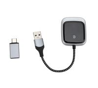 Tbest Adaptador Inalámbrico Auto Dongle Converter Plug and Play Estable Connection para Autos con Vidrio Templado de Aleación de Aluminio de Grado de Aviación USB A A C