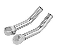 Tbest Aleación de Aluminio Ligero de Montaña de Montaña Road Bicycle Manillar Bar Extremo Red Plate Black Blue para Entusiastas del Ciclismo (Silver)