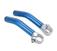 Tbest Aleación de Aluminio Ligero de Montaña de Montaña Road Bicycle Manillar Bar Extremo Red Plate Black Blue para Entusiastas del Ciclismo (Blue)